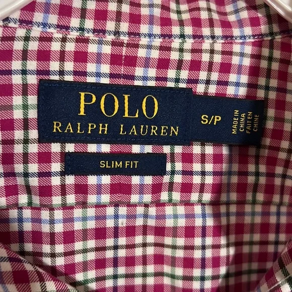 Polo by Ralph Lauren Red Long Sleeve Shirt Slim Fit Small - Picture 3 of 5